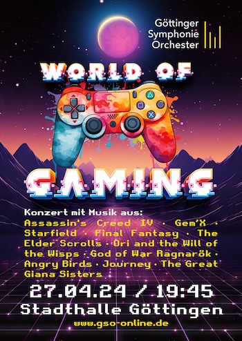 Anzeige GSO Konzert am 27. April World of Gaming