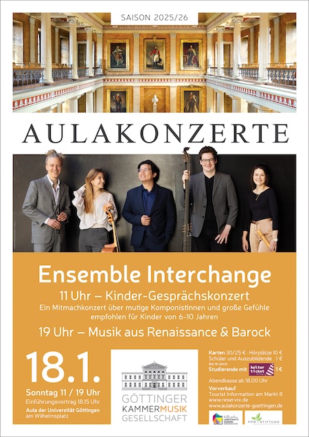 Anzeige Aulakonzert am 18. Januar 2026